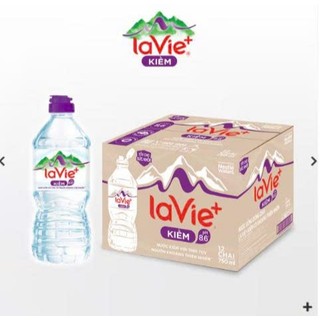 Thùng 12 chai La Vie+ Kiềm có khoáng thiên nhiên 750ml