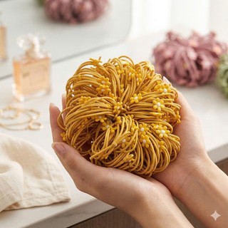 Dây Buộc Tóc Hoa Cúc Nhỏ Phong Cách Hàn Quốc Đáng Yêu , Co Giãn Tốt Nhiều Màu Hot Trend Cho Nữ