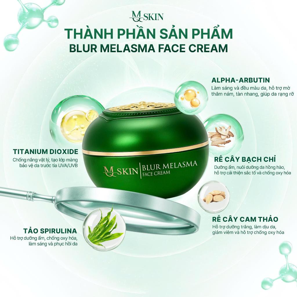 [MQSKIN] KEM DƯỠNG BLUR MELASMA FACE CREAM 20G HỖ TRỢ TRẮNG DA - NÂNG TÔNG DA