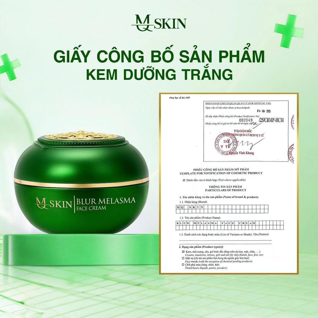 [MQSKIN] KEM DƯỠNG BLUR MELASMA FACE CREAM 20G HỖ TRỢ TRẮNG DA - NÂNG TÔNG DA