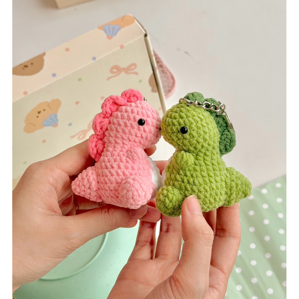 Móc Khoá Len Nhung Hình Con Rồng Dragon Khủng Long Dễ Thương Quà Tặng Handmade Made by Haste