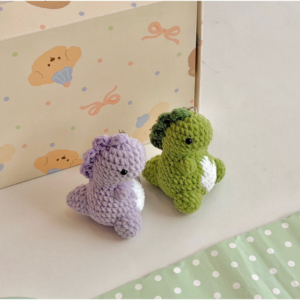Móc Khoá Len Nhung Hình Con Rồng Dragon Khủng Long Dễ Thương Quà Tặng Handmade Made by Haste
