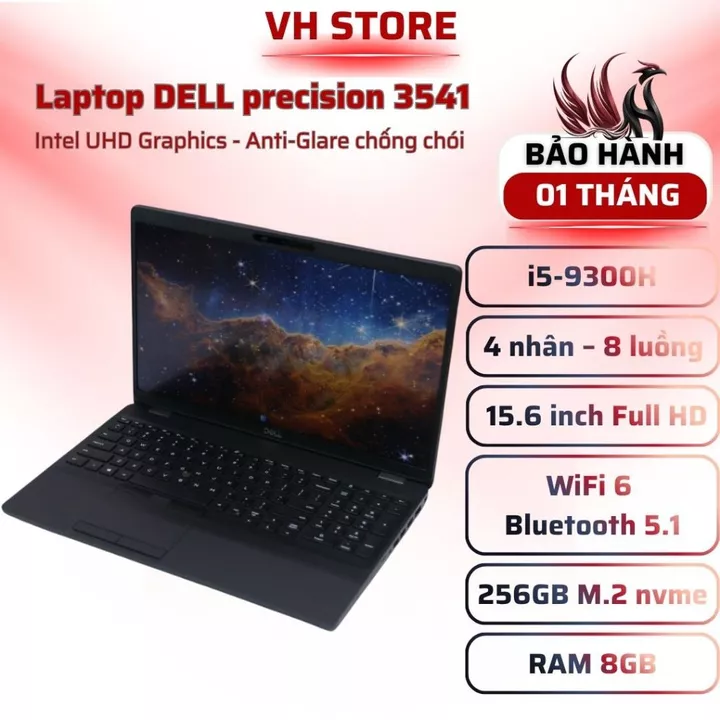 Laptop Dell Văn Phòng i5-9300H 15.6" IPS Full HD RAM 8GB SSD 256GB l VH STORE