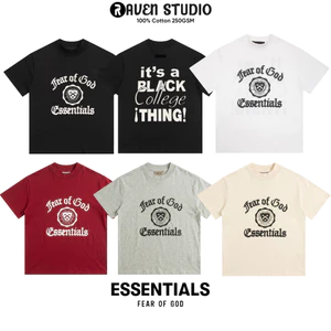 Áo Thun FOG Essentials Black College - 100% Cotton 250GSM Premium