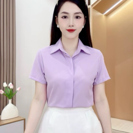 Áo SƠ TRƠN CỘC TAY . from áo vừa, vải cát hàn
