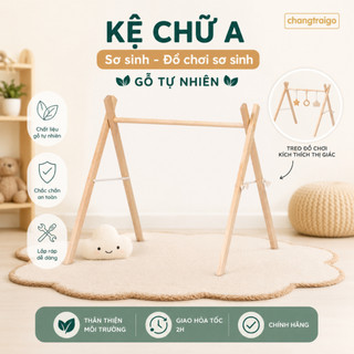 Khung Kệ chữ A Cho Bé Đồ Chơi Vận Động Cho Bé Sơ Sinh Chàng Trai Gỗ