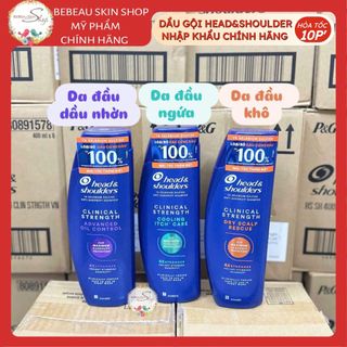 Dầu Gội HEAD & SHOULDERS Clinical Strength 4X Sức Mạnh Dành Cho Da Đầu Có Gàu Dai 400ml - Bebeau