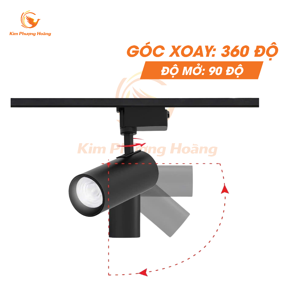 Đèn LED Rọi Ray 20W 30W Xoay 360 Độ - Đèn Lon Chiếu Điểm Trang Trí Shop Thời Trang, Quán Cafe