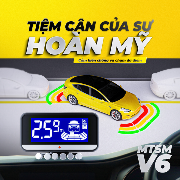 Cảm Biến Lùi Tiến STEELMATE V6 | Cảnh Báo Va Chạm Trước Sau | 6 Cảm Biến Thông Minh | Bảo Hành 3 Năm