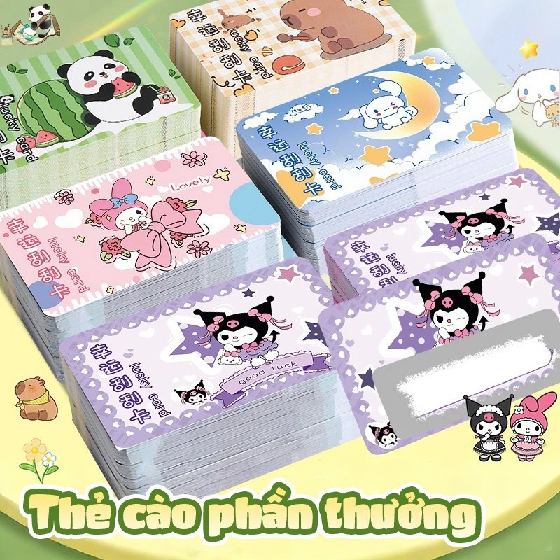 120 Thẻ cào hoạt hình cute quà tặng dễ thương sinh nhật trò chơi văn phòng giải trí thú vị