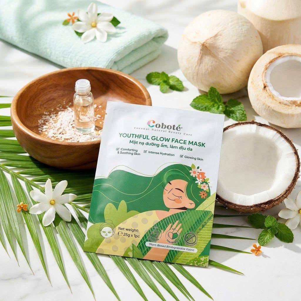 Mặt nạ dưỡng ẩm, làm đều màu da Coboté - Mặt nạ cấp ẩm, hỗ trợ phục hồi, trắng da, đều màu