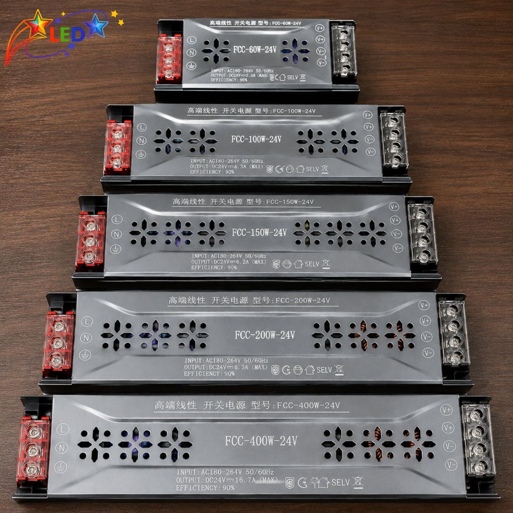 Nguồn Tổ Ong 12V/24V  Siêu Bền, Chuyên Dụng Cho LED, Hiệu Suất Cao, Tản Nhiệt Tốt-Bộ Chuyển Đổi Dòng Điện