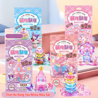 Sticker Nổi 3D Pha Lê Dạ Quang Phát Sáng Hình Thỏ Hồng, Kitty Đáng Yêu - Miếng Dán Decor Trang Trí Laptop, Sách Vở Cute