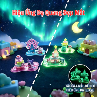 Sticker Nổi 3D Pha Lê Dạ Quang Phát Sáng Hình Thỏ Hồng, Kitty Đáng Yêu - Miếng Dán Decor Trang Trí Laptop, Sách Vở Cute
