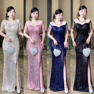 Đầm dài đi tiệc trung niên U40 dành cho nữ[damvaythietke] đầm dạ hội có đủ size đủ màu m133