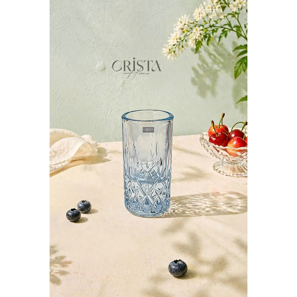 Bộ 6 Ly Rượu Thủy Tinh Vân Kim Cương 30ML Crista Home Cao Cấp -  60252