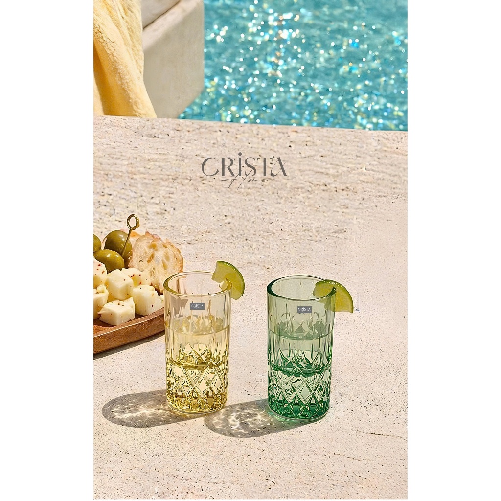Bộ 6 Ly Rượu Thủy Tinh Vân Kim Cương 30ML Crista Home Cao Cấp -  60252