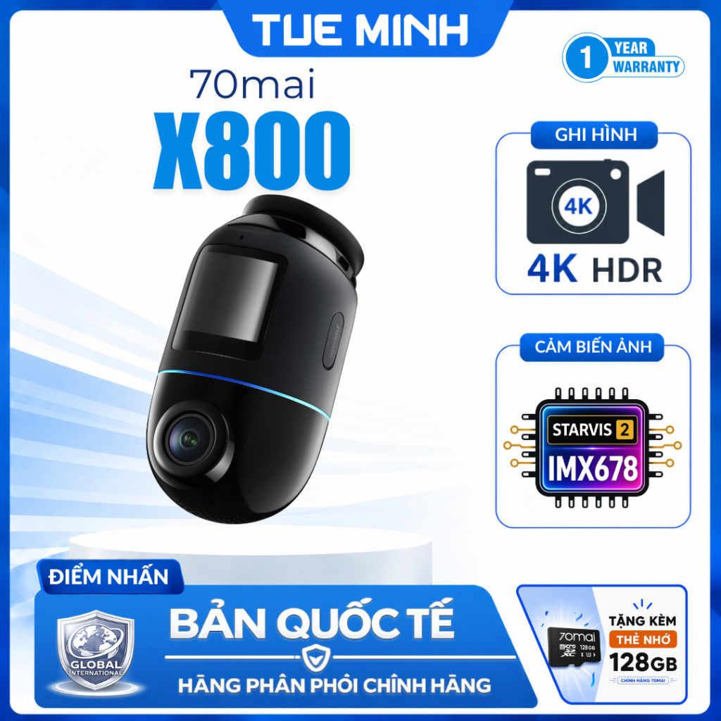 Camera hành trình 70mai Dash Cam 4K OMNI X800 - Phiên bản quốc tế ...