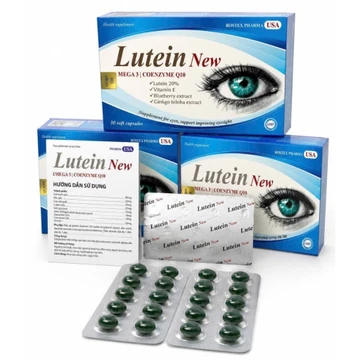 Viên uống bổ mắt LUTEIN NEW tăng cường thị lực Bổ mắt, khô mắt thể lực giảm kém tập trung, giảm mỏi mắt, giảm trí nhớ