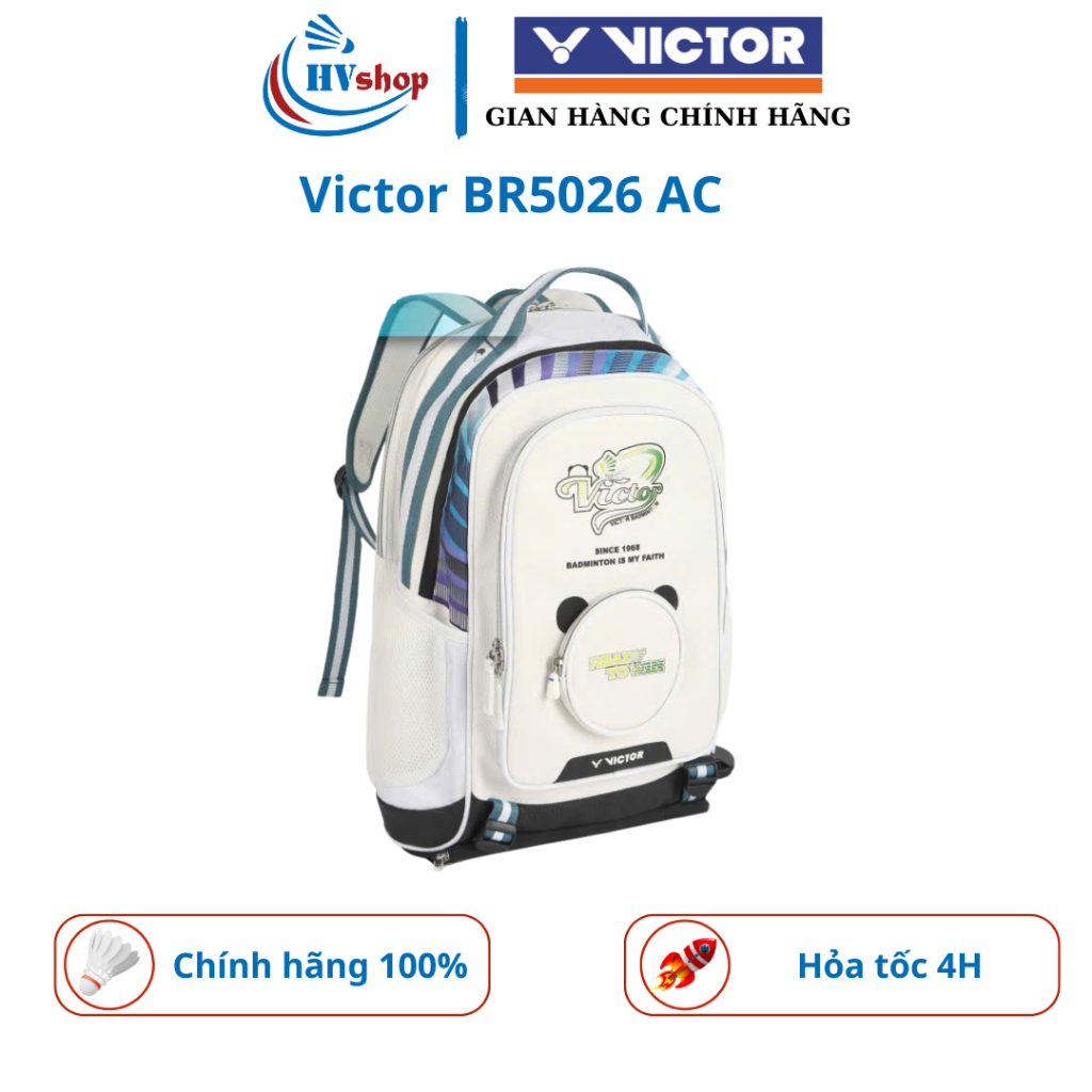 Balo Victor BR5026 AC chính hãng, thiết kế dây đeo công thái học, 03 ngăn đựng đồ - HVShop