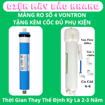 Màng RO Kangaroo + Kèm Cốc Màng Tháo Máy -Tặng Cút Nối - Lõi Lọc Kangaroo Số 4 Của Máy Lọc Nước RO
