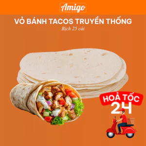 Vỏ Bánh Tacos Truyền Thống Amigo - Mỏng, Dai, Thơm, Có Hút Chân Không