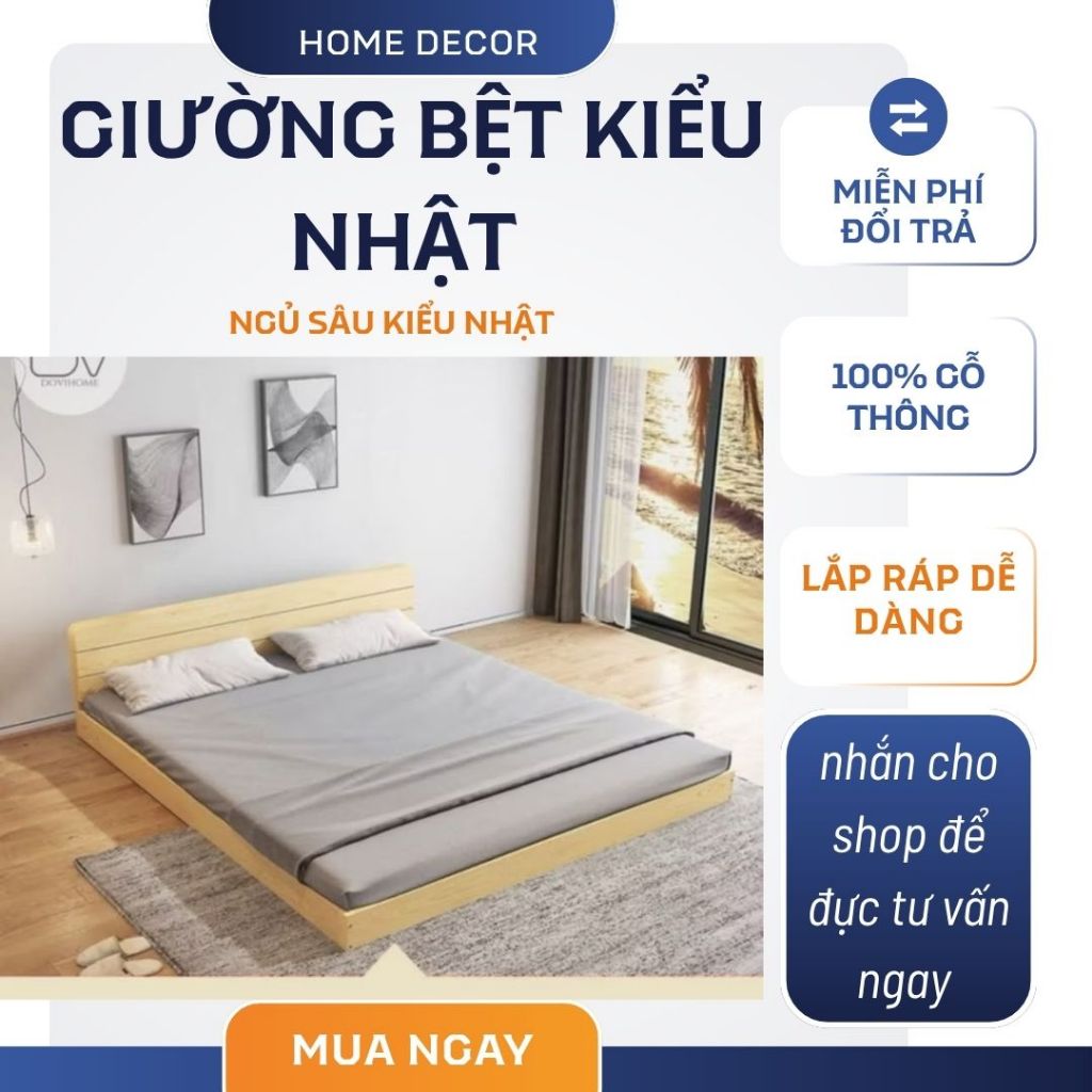 GIƯỜNG GỖ THÔNG TỰ NHIÊN – BỀN, ĐẸP, GIÁ TỐT!