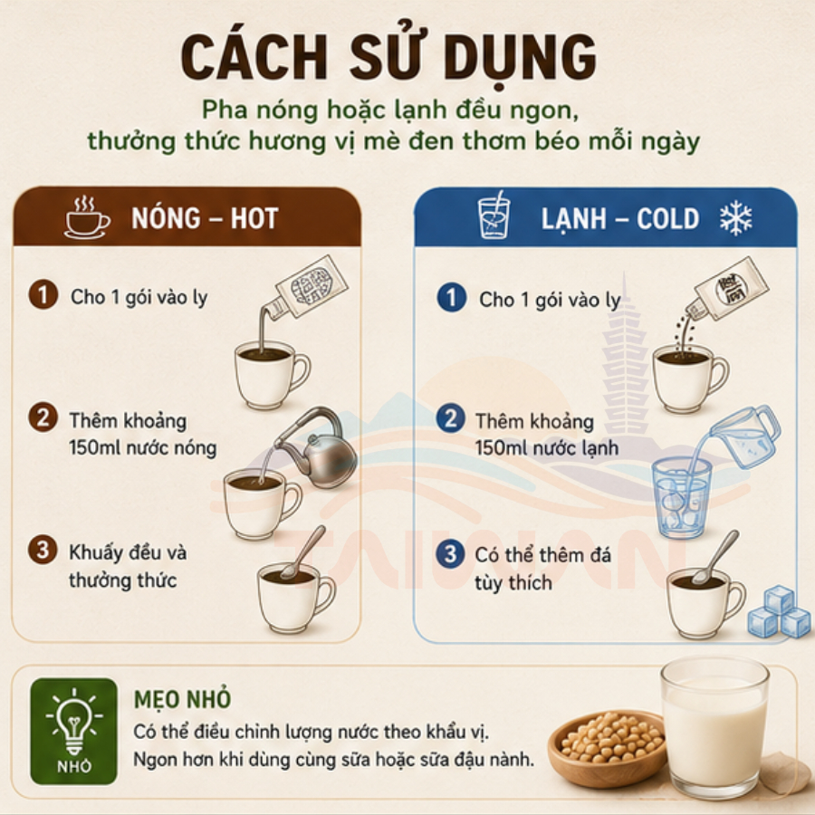 Ngũ cốc mè đen dinh dưỡng tự nhiên tốt cho sức khoẻ Greenmax Đài Loan 30g x 12gói/túi