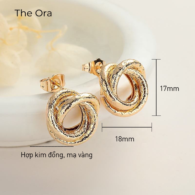Bông tai thời trang mạ vàng 18K - Nhiều mẫu, thiết kế đẹp bắt mắt
