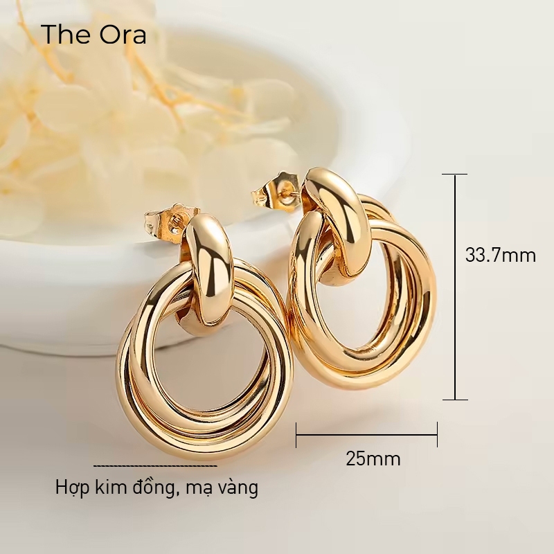 Bông tai thời trang mạ vàng 18K - Nhiều mẫu, thiết kế đẹp bắt mắt