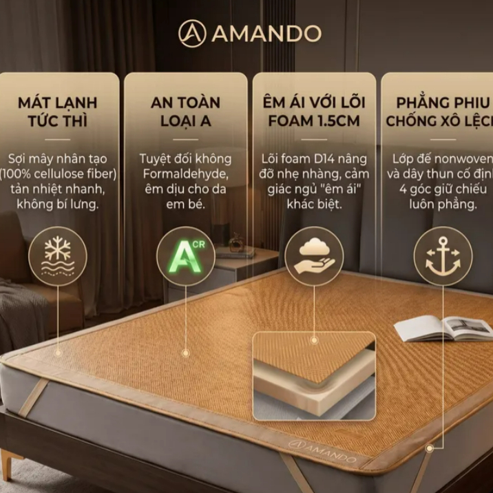 Chiếu mây Cool Mat - Chiếu điều hòa, Chiếu hè cao cấp, Chiếu mát, Chiếu lạnh, Chiếu ngủ êm ái
