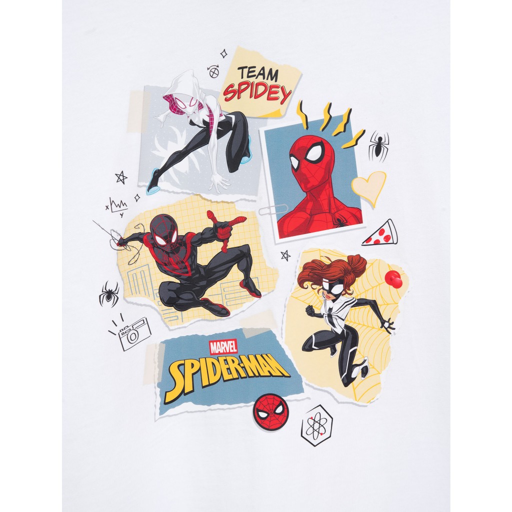 Bộ quần áo bé trai CANIFA bộ cộc tay chất cotton USA in hình Spiderman 2ST26S001