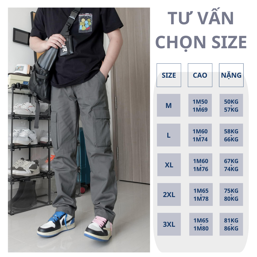 Quần Jogger Kaki - JG4 Quần Jogger Kaki Nam, Quần Túi Hộp Nam Chất Vải Kaki Lưng Chun Co Giãn