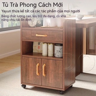 NIDO Tủ Trà Di Động Có Bánh Xe, Xe Đẩy Trà Đồ Uống Đa Năng Cho Phòng Khách Văn Phòng