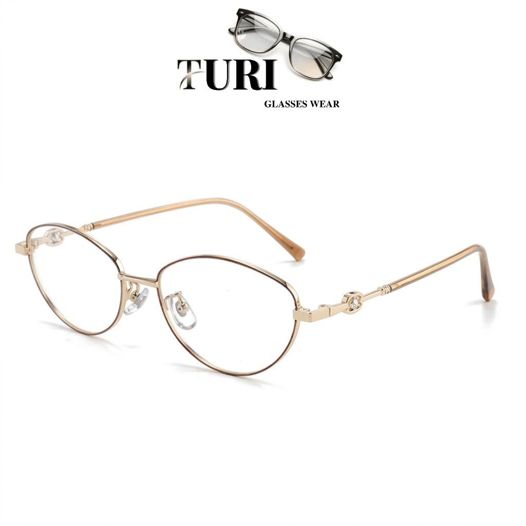 Kính thời trang giả cận form oval trẻ trung năng động chống tia UV 0592