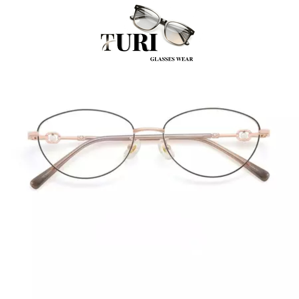 Kính thời trang giả cận form oval trẻ trung năng động chống tia UV 0592