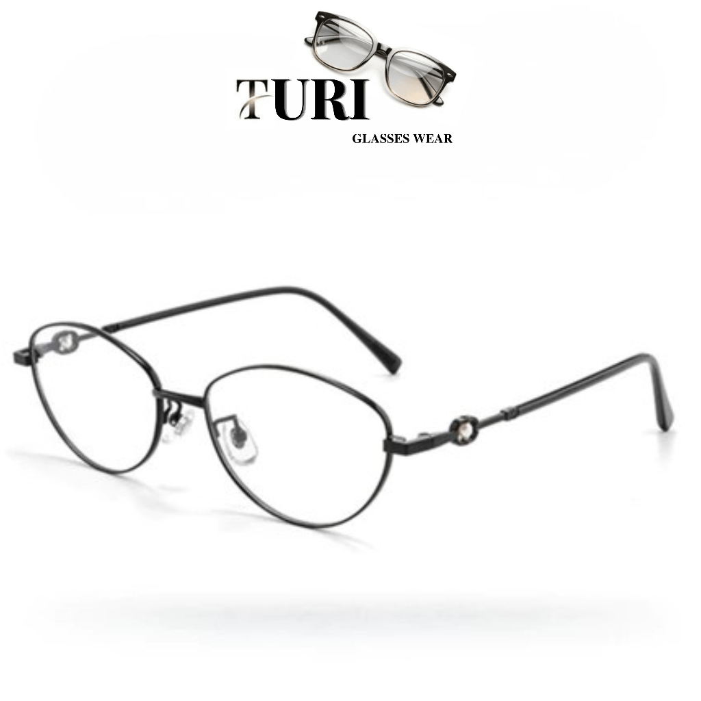 Kính thời trang giả cận form oval trẻ trung năng động chống tia UV 0592