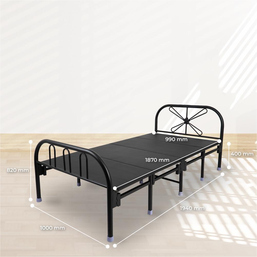 [NEW] Giường gấp gọn Dona Luxy QUI PHÚC, khung sắt sơn tĩnh điện chắc chắn, có lớp nệm lót