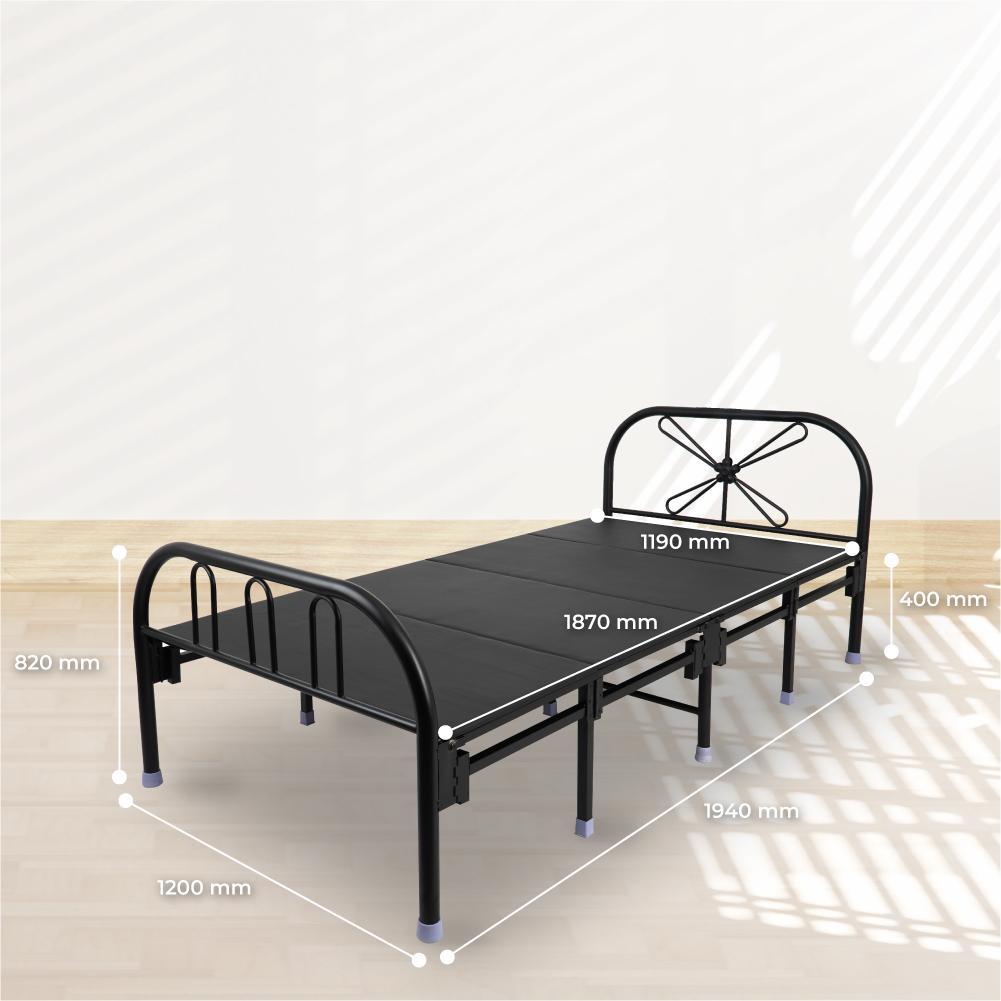 [NEW] Giường gấp gọn Dona Luxy QUI PHÚC, khung sắt sơn tĩnh điện chắc chắn, có lớp nệm lót