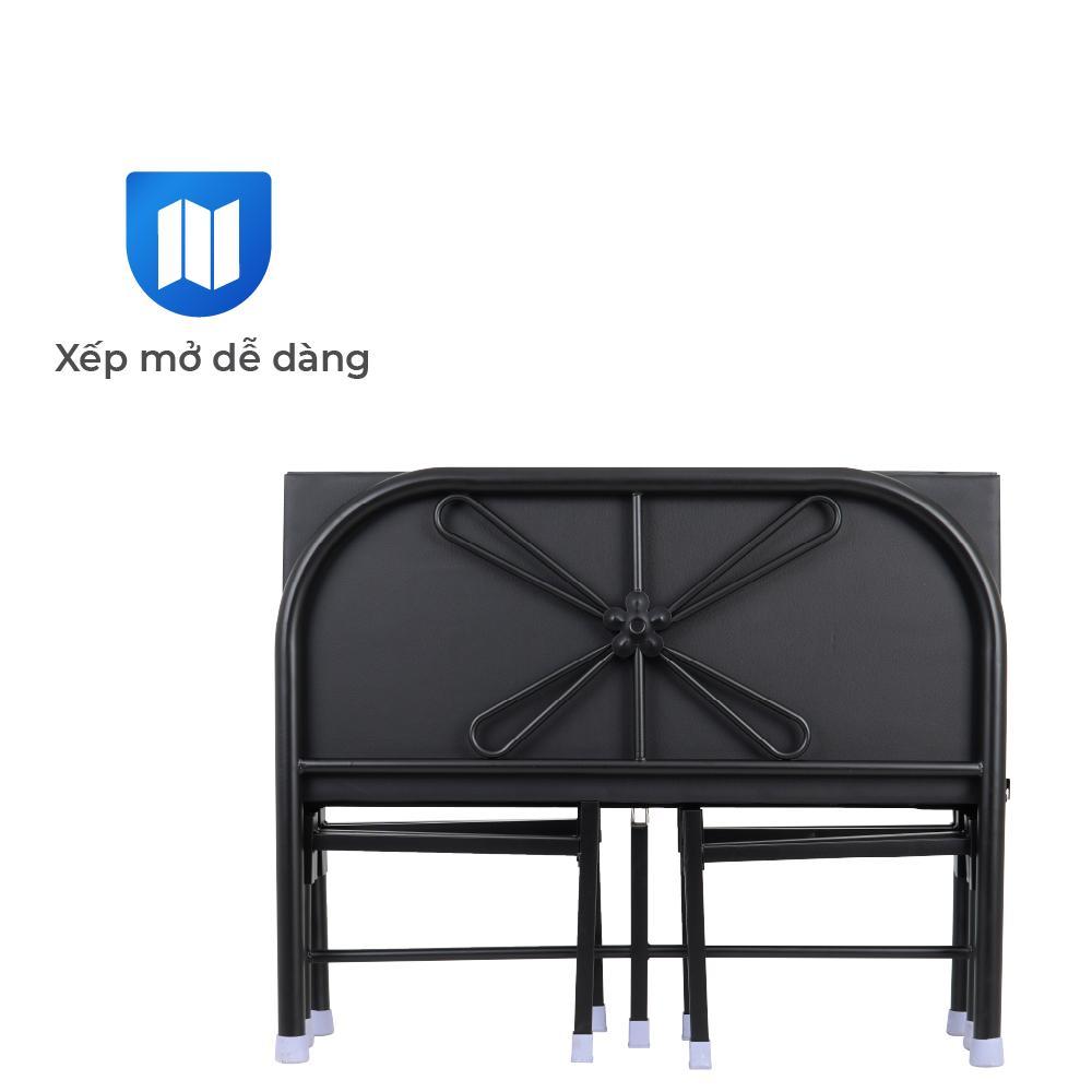 [NEW] Giường gấp gọn Dona Luxy QUI PHÚC, khung sắt sơn tĩnh điện chắc chắn, có lớp nệm lót
