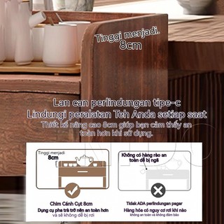 NIDO Tủ Trà Di Động Có Bánh Xe, Xe Đẩy Trà Đồ Uống Đa Năng Cho Phòng Khách Văn Phòng