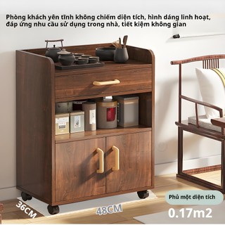 NIDO Tủ Trà Di Động Có Bánh Xe, Xe Đẩy Trà Đồ Uống Đa Năng Cho Phòng Khách Văn Phòng