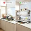 Gslife Kệ Bát Đĩa Inox Có Nắp 1/2 Tầng Trên Bồn Rửa, Kệ Chống Bụi 67/77/87/97cm Kèm Ống Đũa Giá Dao