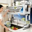 Gslife Kệ Bát Đĩa Inox Có Nắp 1/2 Tầng Trên Bồn Rửa, Kệ Chống Bụi 67/77/87/97cm Kèm Ống Đũa Giá Dao