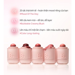 [GIFT- QUÀ TẶNG KHÔNG BÁN] Mini Má Hồng Kiêm Son Kem Mịn B. By Banila Romantic Blush Lip & Cheek 2G