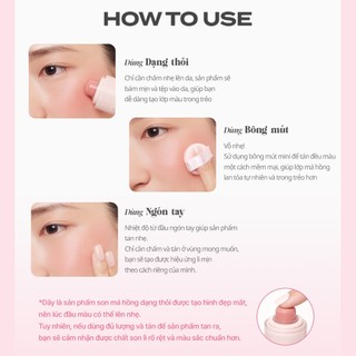 Má Hồng Kiêm Son Kem Mịn B. By Banila Romantic Blush Lip & Cheek 3.7G