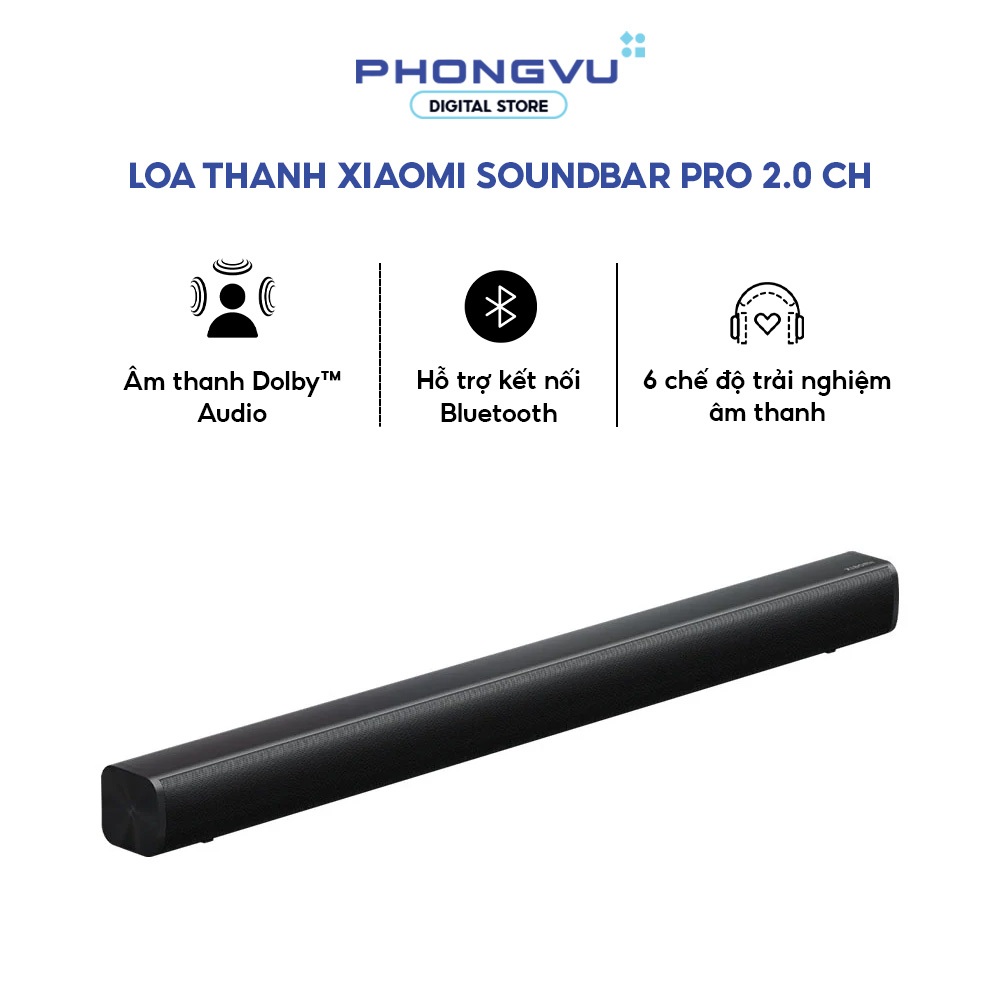 Loa thanh Xiaomi Soundbar Pro 2.0 ch - Công suất 84W, Dolby Audio, Bluetooth, HDMI ARC - Bảo hành 12th