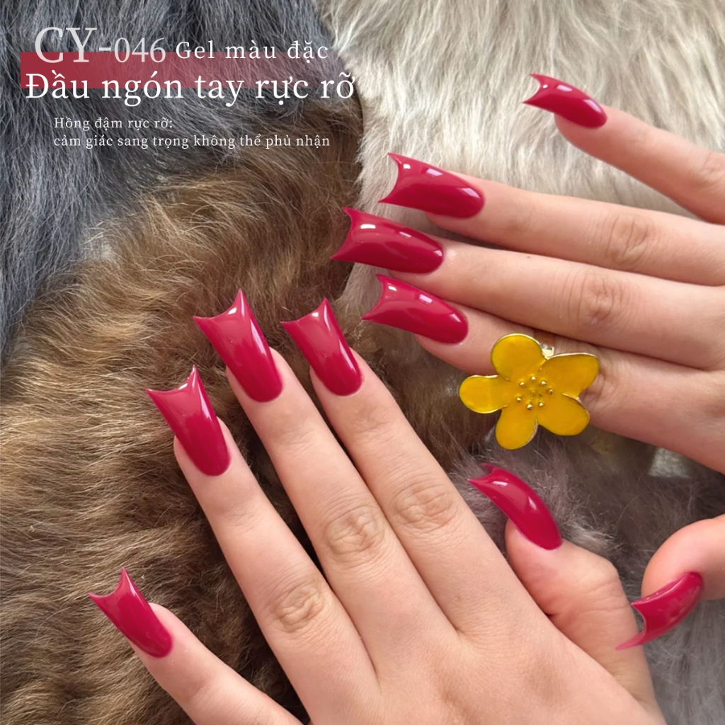 XEIJAYI 40ml - Sơn móng tay dạng gel màu thanh long, màu sắc đậm đà, thích hợp cho các tiệm làm móng.