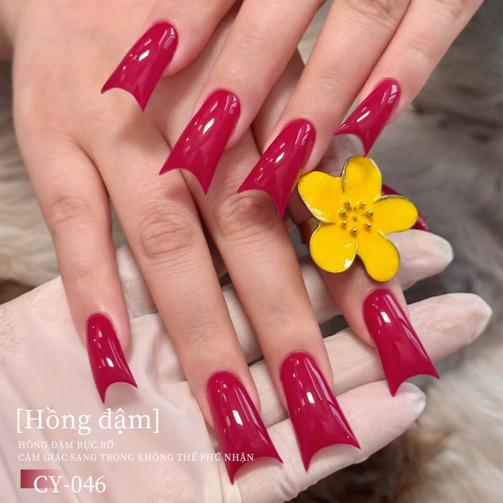 XEIJAYI 40ml - Sơn móng tay dạng gel màu thanh long, màu sắc đậm đà, thích hợp cho các tiệm làm móng.