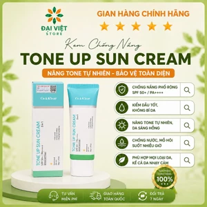 Kem Chống Nắng Nâng Tone COK'LEAR Tone Up Sun Cream 3 in 1,Giúp chống nắng phổ rộng, ngăn tia UV, nâng tone tự nhiên